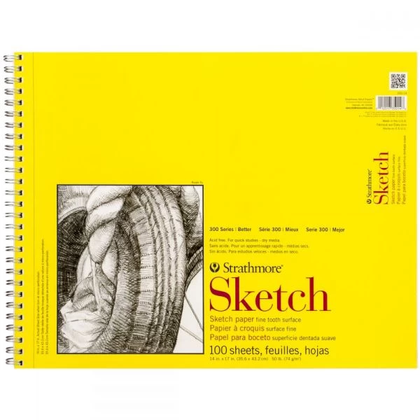Strathmore Sketch Spiral Paper Pad 14"X17" 3 Strathmore Sketch Spiral Paper Pad 14"X17"