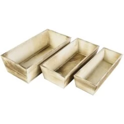 Planter Boxes With Burn Finish 3/Pkg