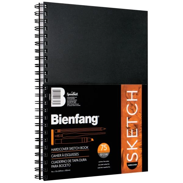 Bienfang Hardcover Spiral Sketch Book 9"X12" 4 Bienfang Hardcover Spiral Sketch Book 9"X12" - Image 2