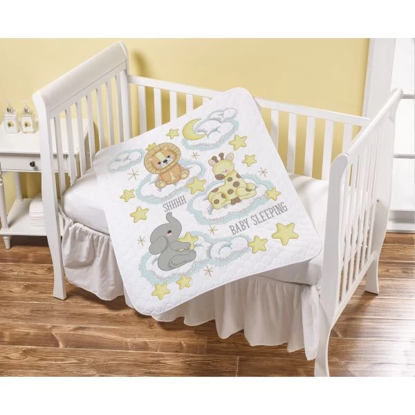 Bucilla Stamped Cross Stitch Crib Cover Kit 34"X43" 3 Bucilla Stamped Cross Stitch Crib Cover Kit 34"X43"