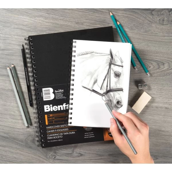 Bienfang Hardcover Spiral Sketch Book 9"X12" 5 Bienfang Hardcover Spiral Sketch Book 9"X12" - Image 3
