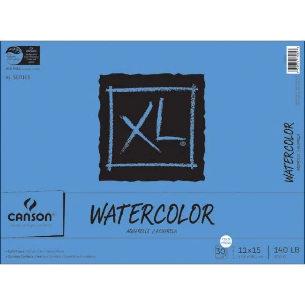 Canson XL Watercolor Paper Pad 11"X15" 3 Canson XL Watercolor Paper Pad 11"X15"