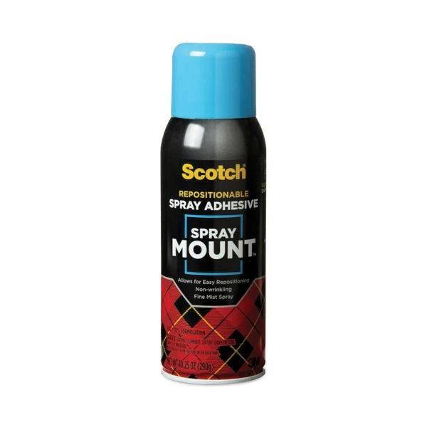 3M Scotch Spray Mount Repositionable Adhesive, 10.25 Oz, Dries Clear 3 3M Scotch Spray Mount Repositionable Adhesive, 10.25 Oz, Dries Clear