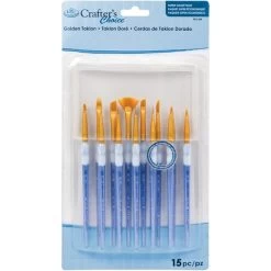 Crafter's Choice Mini Gold Taklon Brush Value Set