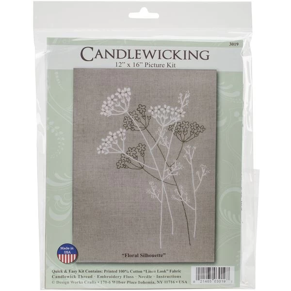 Design Works Candlewicking Kit 18"X24" 3 Design Works Candlewicking Kit 18"X24"