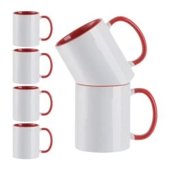 Craft Express Inner Handle Color Mug 11oz 6/Pkg
