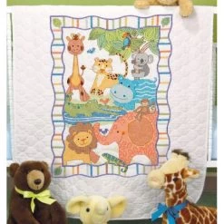 Dimensions Baby Hugs Quilt Stamped Cross Stitch Kit 34"X43"