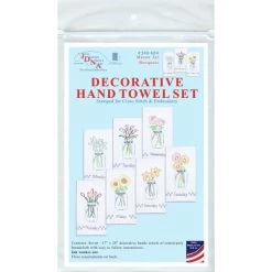Jack Dempsey Stamped Decorative Hand Towels 17"x28" 7/Pkg