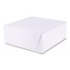 SCT White One-Piece Non-Window Bakery Boxes, Standard, 10 X 10 X 4, White, Paper, 100/Bundle