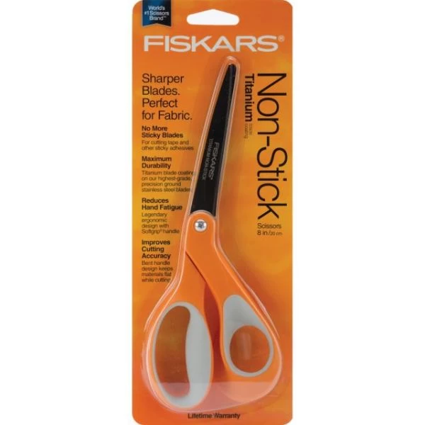 Fiskars Non-Stick Titanium Softgrip Scissors 8" 3 Fiskars Non-Stick Titanium Softgrip Scissors 8"
