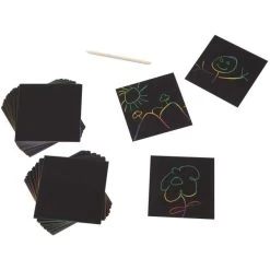 Rainbow Mini Scratch Art Notes 125/Pkg