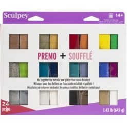 Sculpey Premo + Souffle Clay Multipack 1oz 24/Pkg