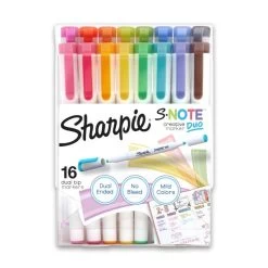 Sharpie S-Note Duo Dual-Ended Creative Highlighters 16/Pkg