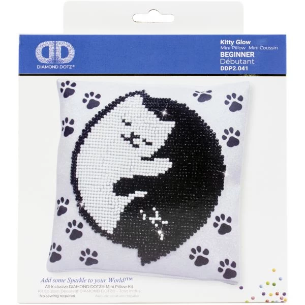 Diamond Dotz Diamond Art Mini Pillow Kit 7"X7" 3 Diamond Dotz Diamond Art Mini Pillow Kit 7"X7"