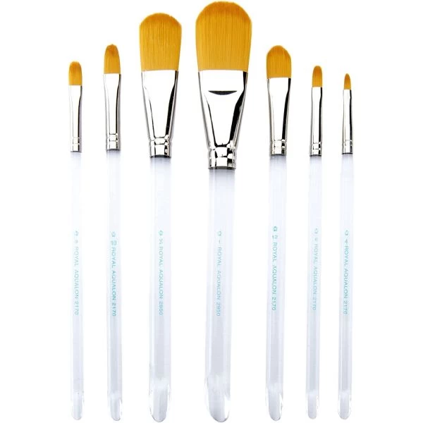 Royal Langnickel Aqualon Filbert Brush Set 6 Royal Langnickel Aqualon Filbert Brush Set - Image 4