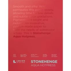 Stonehenge Aqua Block Hotpress Pad 9"X12" 15 Sheets/Pkg