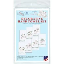 Jack Dempsey Stamped Decorative Hand Towels 15"X30" 7/Pkg
