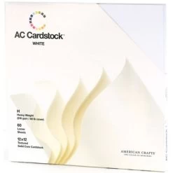 American Crafts Textured Cardstock Pack 12"X12" 60/Pkg