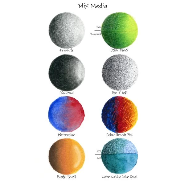 Canson Mix Media Pad 9"X12" 4 Canson Mix Media Pad 9"X12" - Image 2