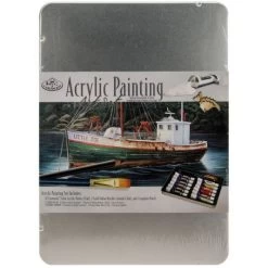 Acrylic Painting Art Set W/Tin