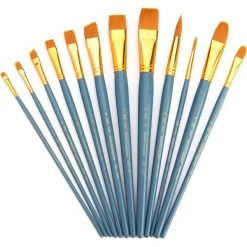 Royal Langnickel Gold Taklon Flat Value Pack Brush Set 11 Royal Langnickel Gold Taklon Flat Value Pack Brush Set -Professional Arts and Crafts Supplies Store fad29fbb06de71b89fe9be32ca0e10db7a