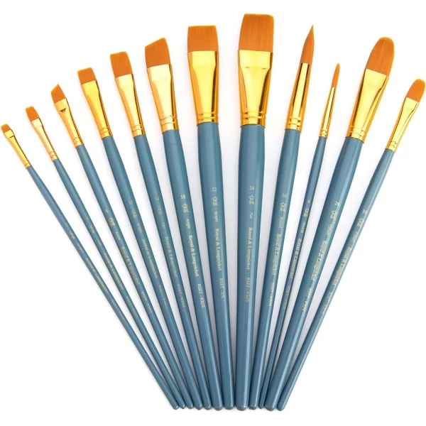 Royal Langnickel Gold Taklon Flat Value Pack Brush Set 7 Royal Langnickel Gold Taklon Flat Value Pack Brush Set - Image 5